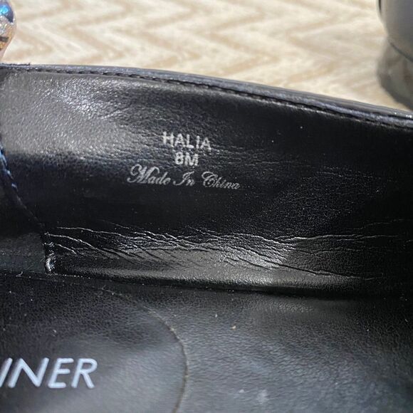 Donald Pliner “Halia” Black & Patent Leather Loafer - Picture 8 of 8